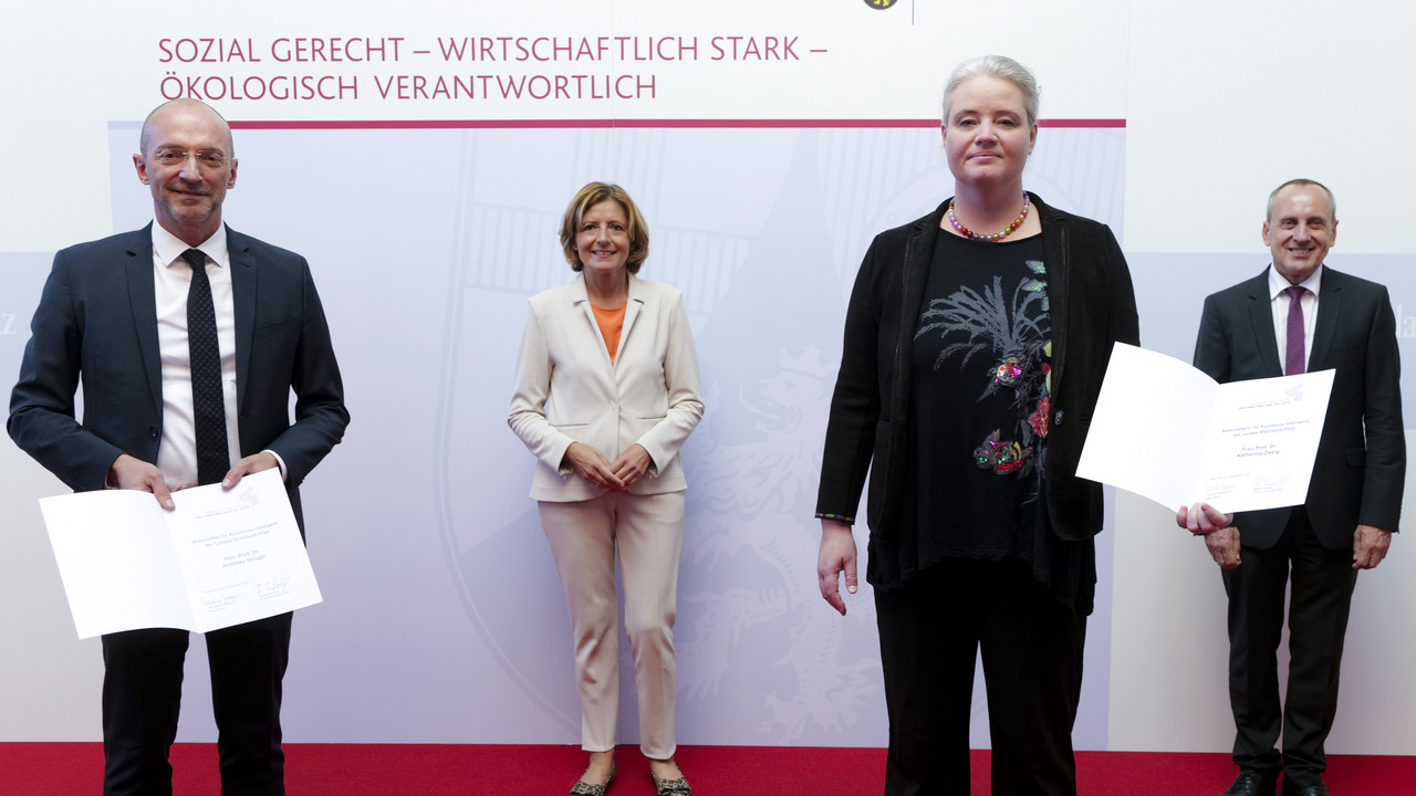 Professor Dr. Andreas Dengel und Prof. Dr. Katharina Zweig sind die neuen KI-Botschafter