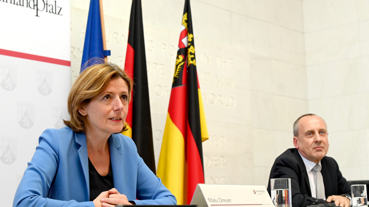 Ministerpräsidentin Malu Dreyer bei der Vorstellung des 6-Punkte-Programms für die Kultur in Rheinland-Pfalz.