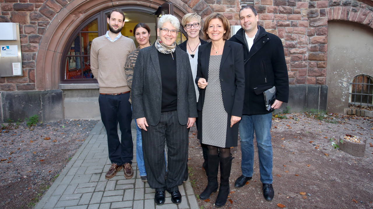 Ministerpräsidentin Malu Dreyer beim Projekt Frauenintegrationskurs