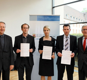 Preisträger des Wissenschaftspreises 2010 des Landesbeauftragten für Datenschutz; Bild: Der Landesbeauftragte für den Datenschutz Rheinland-Pfalz