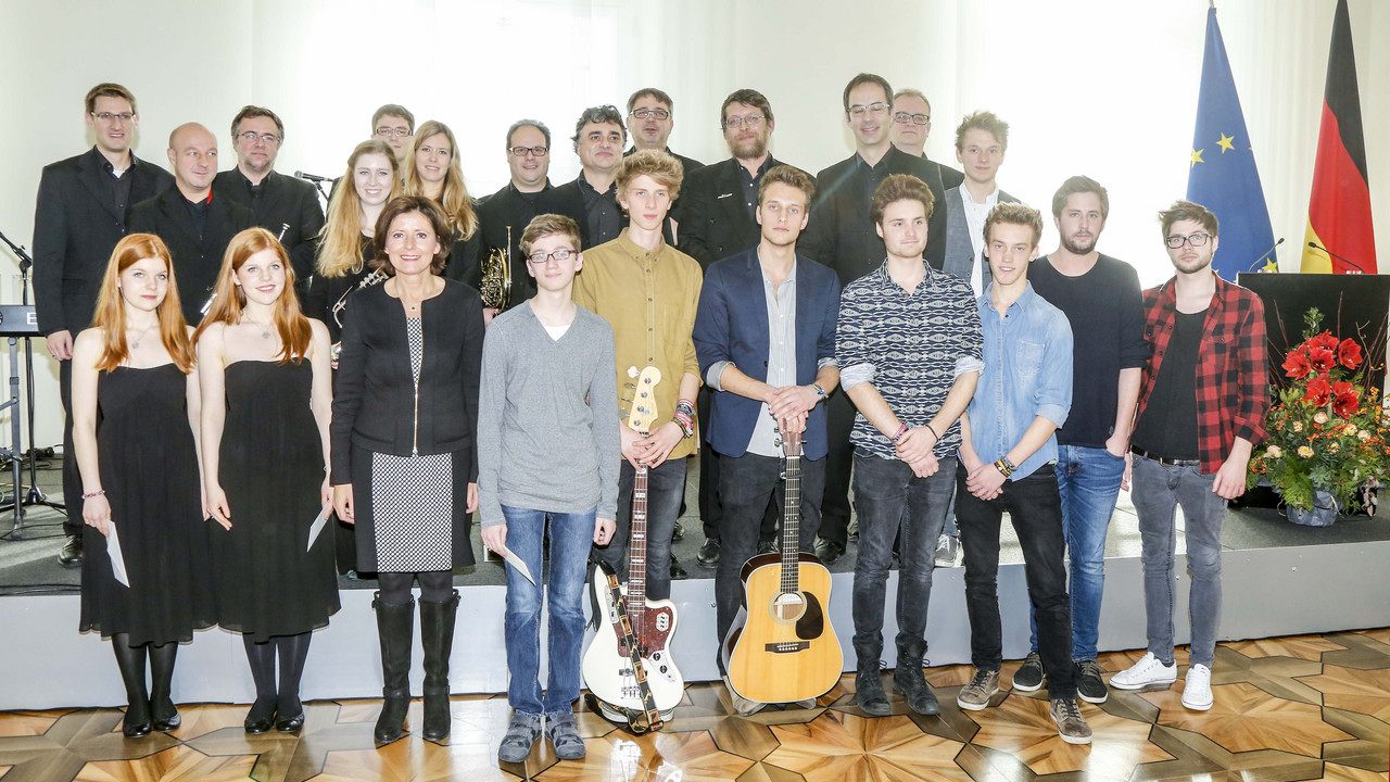 Emfpfang der Laienmusikpreisträger