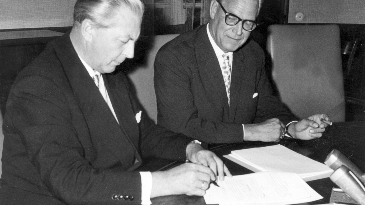 Kiesinger und Zinn; Bild: zdf Bilderdienst