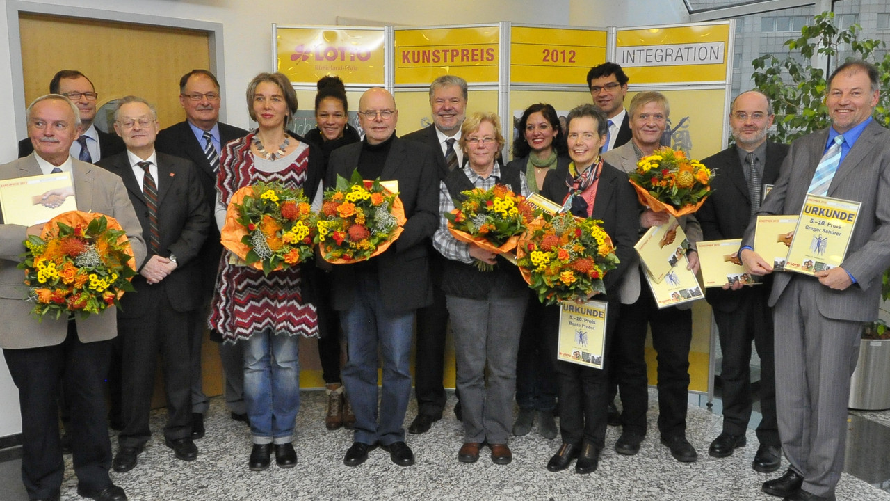 Preisträger und Jury des Lotto-Kunstpreises 2012; Bild: Lotto RLP