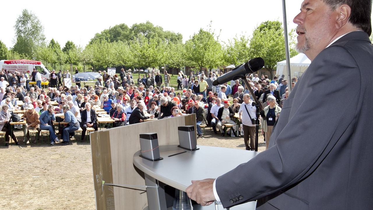 Ministerpräsident Beck in Kaiserslautern; Bild: View/Voss