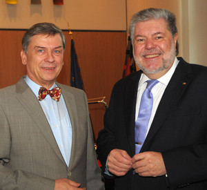 Hans-Egon Baasch und Ministerpräsident Beck; Bild: Wolf