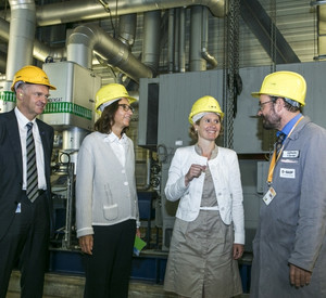 Wirtschaftministerin Lemke bei der BASF; Bild: Ministerium