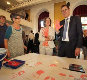 Ministerpräsidentin Dreyer bei der Veranstaltung Zukunftscharta EINEWELT