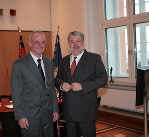 Alf Stephan und Ministerpräsident Beck; Bild: Pipprich