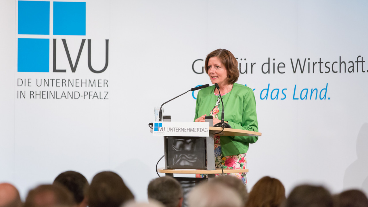Ministerpräsidentin Malu Dreyer beim LVU-Unternehmertag