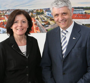 Start in das RLP-Tag-Wochenende: Ministerpräsidentin Malu Dreyer und Oberbürgermeister Bernhard Matheis; Bild: Herbert Piel / (c) Staatskanzlei