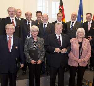 Gruppenbild Landesverdienstorden; Bild: Peter Pulkowski / © Staatskanzlei