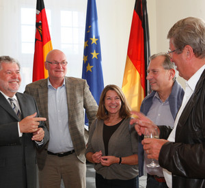 Besuchergruppe aus Kiel-Düsternbrook in der Staatskanzlei; Bild: Melanie Bauer / © Staatskanzlei