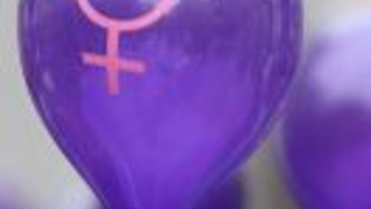 Luftballon mit Frauenzeichen (Symbolbild); Bild: dpa