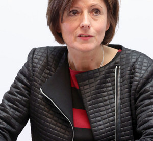 Ministerpräsidentin Malu Dreyer gibt eine Pressekonferenz zur Breitband-Strategie der Landesregierung; Bild: Saemmer