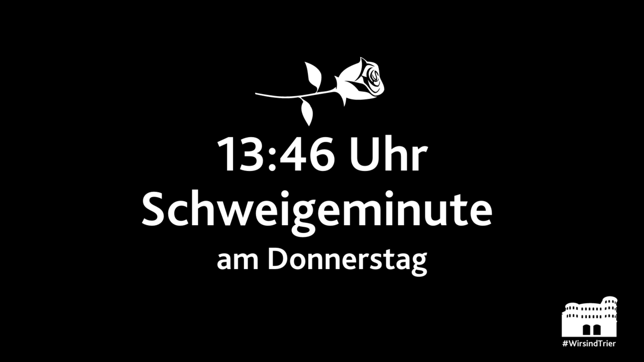 Schweigeminute für Opfer der Amokfahrt in Trier