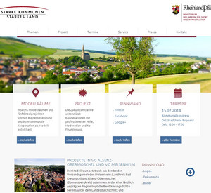 Screenshot der Seite Starke Kommunen - Starkes Land
