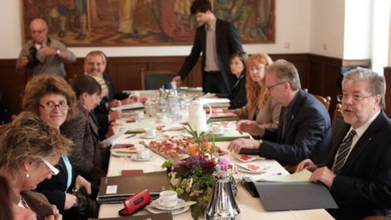 Der Ministerrat in Prüm; Bild: dpa