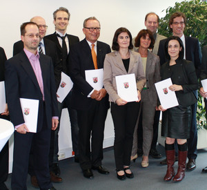 Die Preisträger des Landespreises für beste Hochschullehrerinnen und Hochschullehrer in Rheinland-Pfalz – „Studierende im Fokus“; Bild: rlp-Archiv