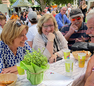 Malu Dreyer beim Frühschoppen der Landesregierung auf dem Rheinland-Pfalz-Tag in Bad Ems.
