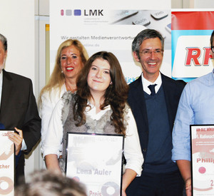 Auszeichnung der Gewinner des Radio-Nachwuchspreises „An die Mikros – fertig – los“ von Radio RPR1 und der Landeszentrale für Medien und Kommunikation (LMK); Bild: RPR1.