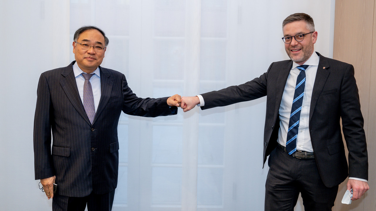 Staatssekretär Fabian Kirsch empfängt koreanischen Generalkonsul Seungjae Huh