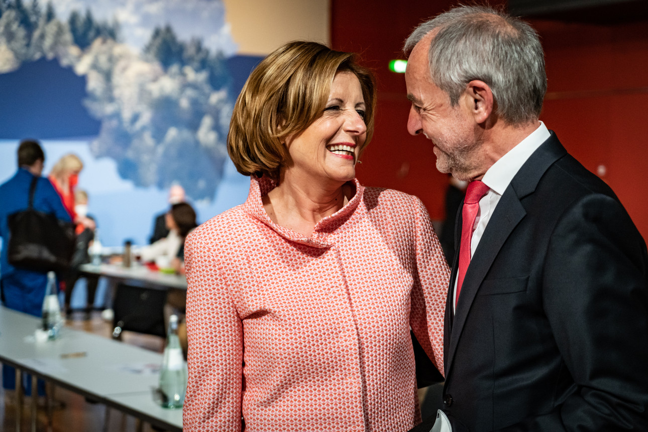 Ministerpräsidentin Malu Dreyer zusammen mit ihrem Ehemann Klaus Jensen.