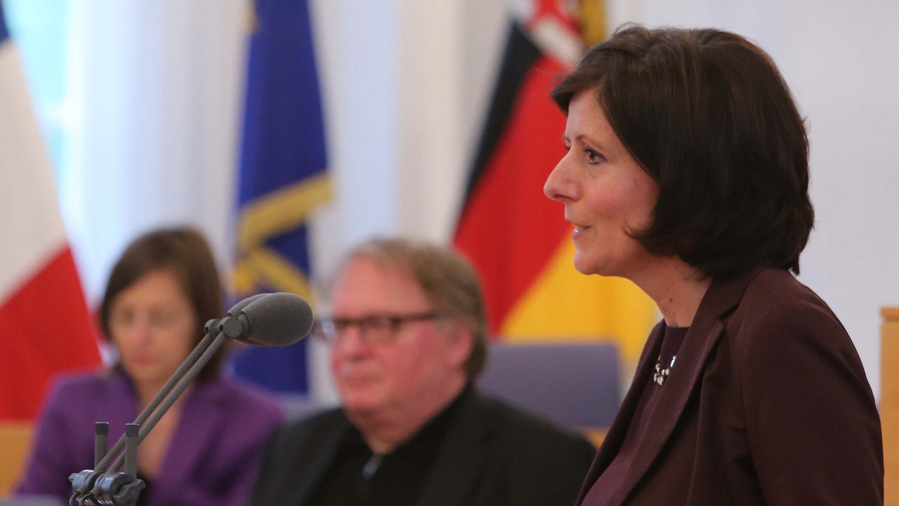 Ministerpräsidentin Dreyer beim Festakt; Bild: Alexander Sell