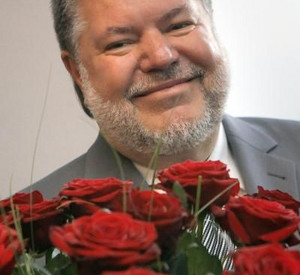 Ministerpräsident Beck erhält Blumen; Bild: stk-Archiv