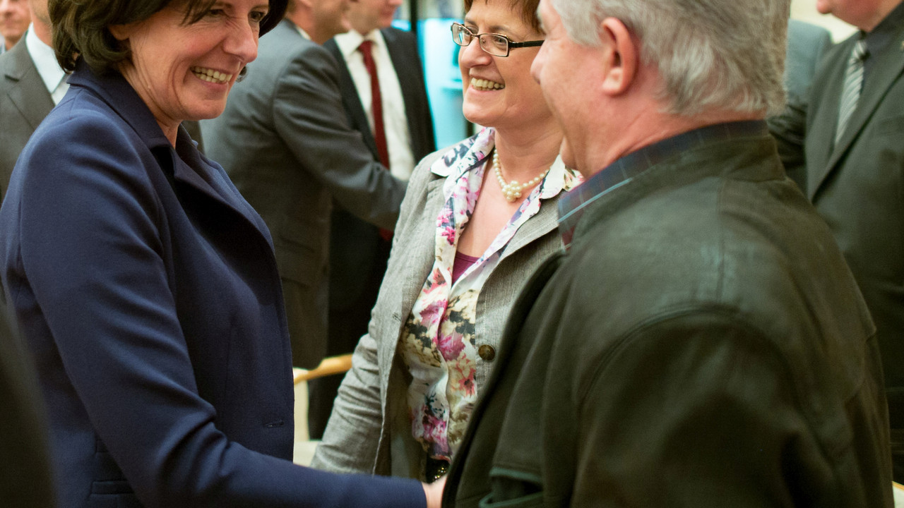 Ministerpräsidentin Dreyer beim Bürgerempfang in Germersheim im März 2014; Bild: Piel
