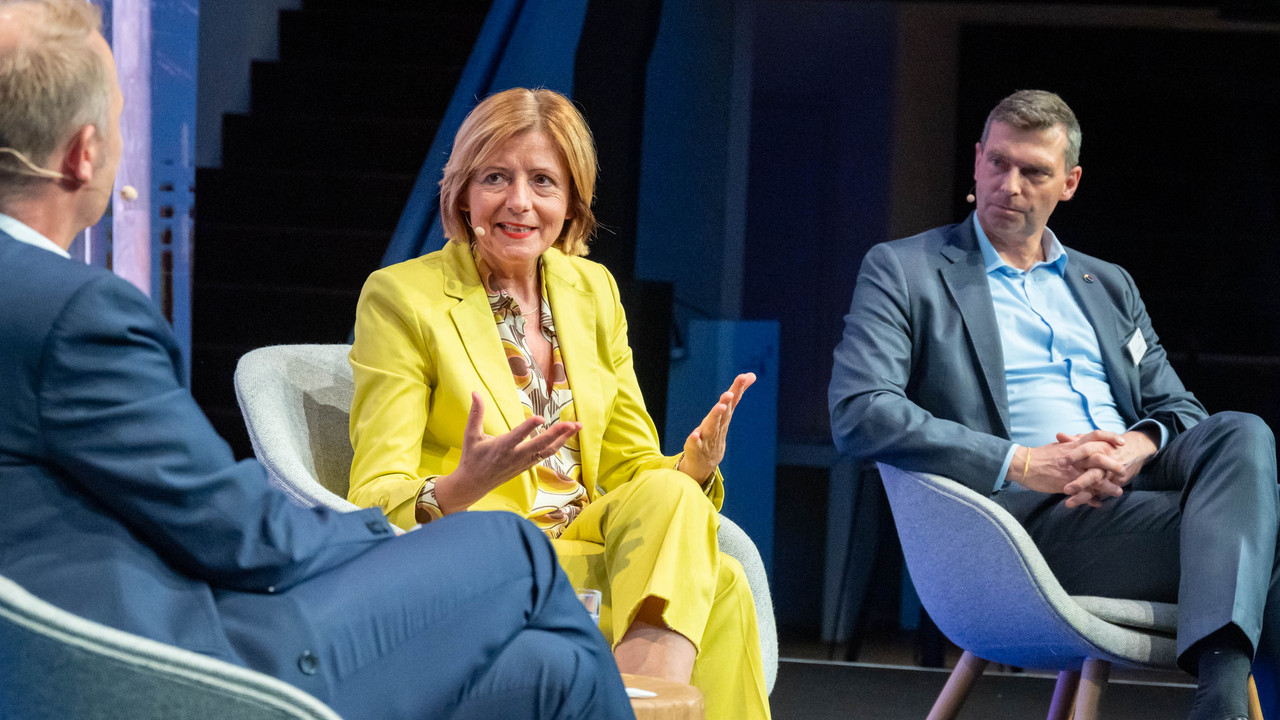 Ministerpräsidentin Malu Dreyer und VCI-Präsident Markus Steilemann