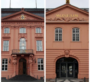 Pforte von Landtag und Landesmuseum; Foto: dpa