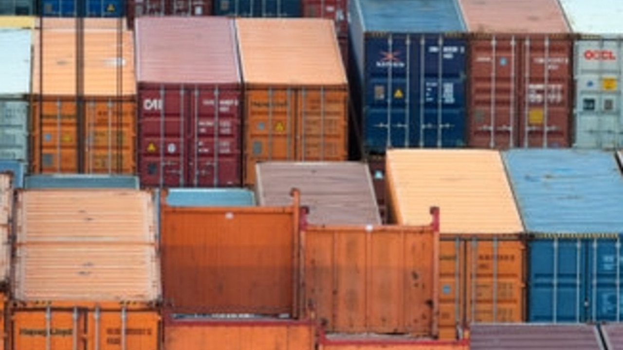 Container im Hafen; Bild: dpa