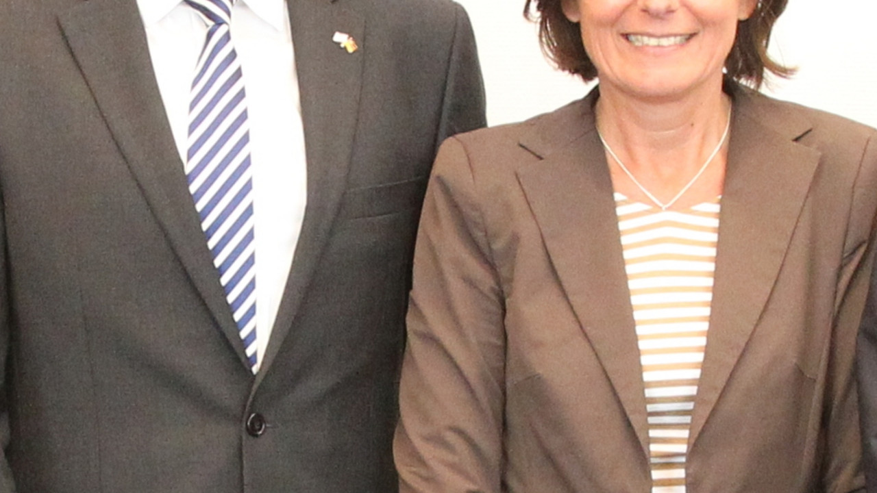 Generalkonsul Dr. Dan Shaham und Ministerpräsidentin Malu Dreyer; Foto: Stefan Sämmer