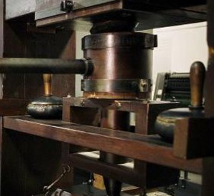 Druckerpresse im Gutenberg-Museum in Mainz; Bild: dpa