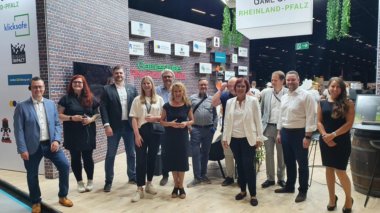 Stand von GameUp! Rheinland-Pfalz auf der Gamescom