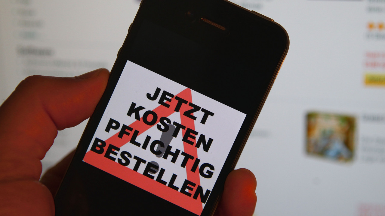 Kostenfalle im Internet; Bild: dpa