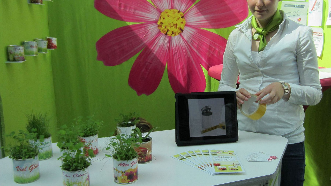Der Messestand der Schülerfirma „Lillepott";