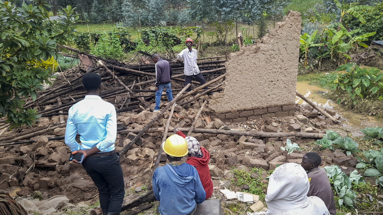 Schäden durch Überschwemmungen in Ruanda