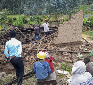 Schäden durch Überschwemmungen in Ruanda