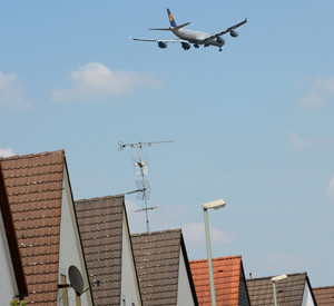 Landeanflug auf den Frankfurter Flughafen