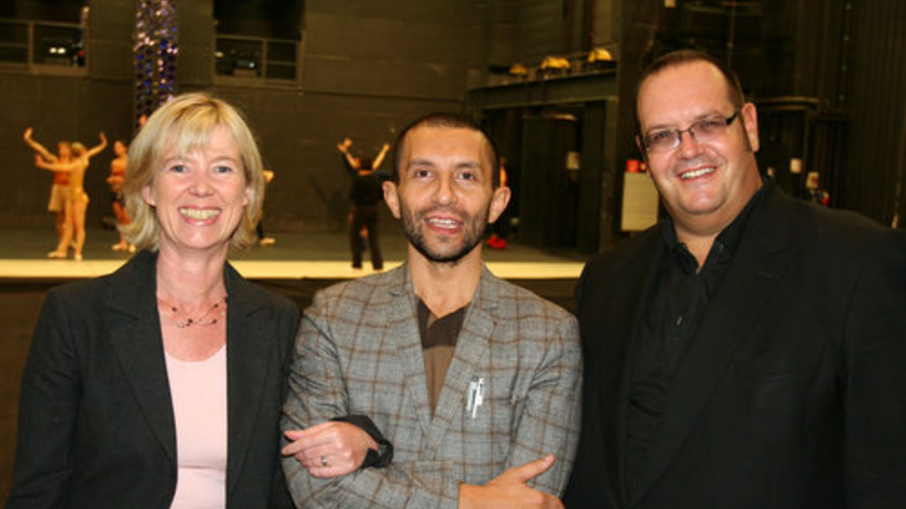 Doris Ahnen, Pascal Touzeau und Matthias Fontheim, Foto: Wolfgang Runkel
