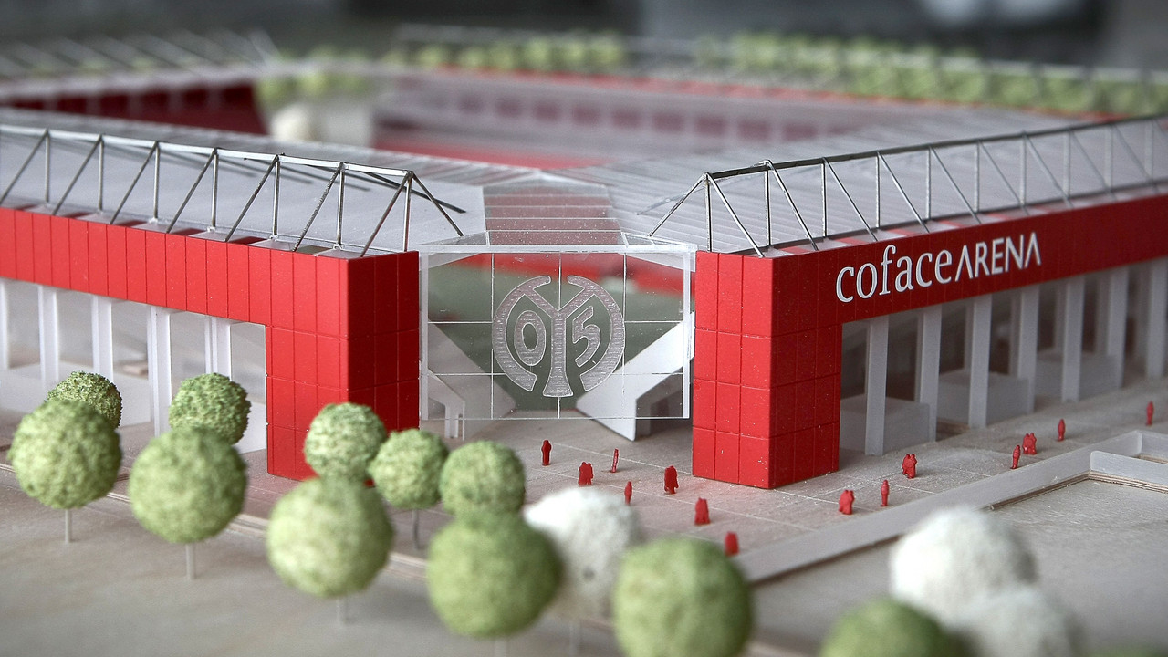Modell coface Arena; Bild: dpa