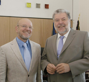 Kirchenrat Posern und Miniterpräsident Beck; Bild: Wolf