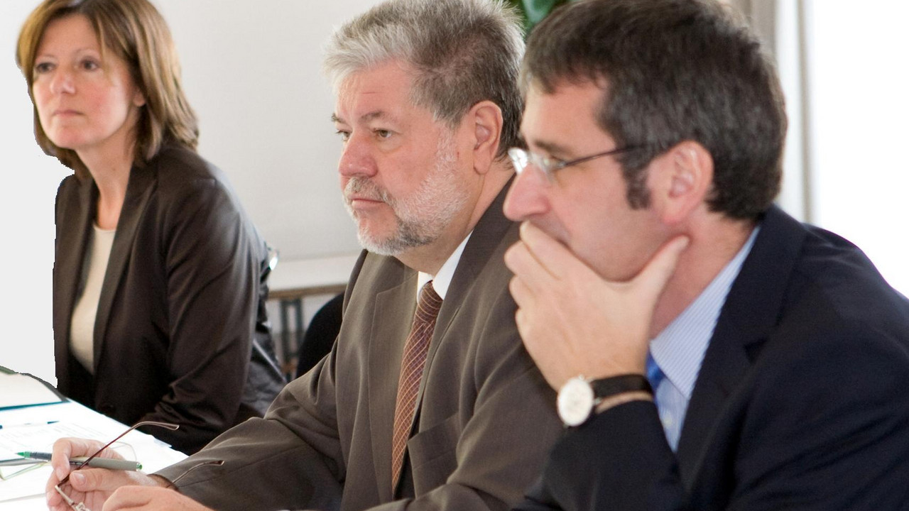 Ministerin Dreyer, Ministerpräsident Beck und Minister Hering; Bild: stk