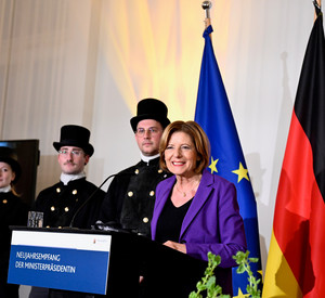 Ministerpräsidentin Malu Dreyer auf dem Neujahrsempfang in der Staatskanzlei.