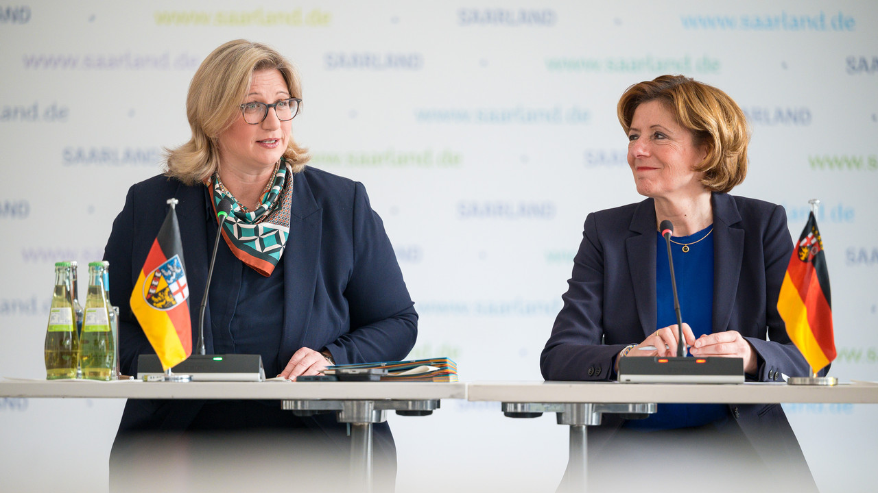 Malu Dreyer besucht das Saarland