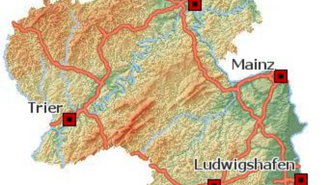 Landkarte von rlp: Bild: Geobasisinformation