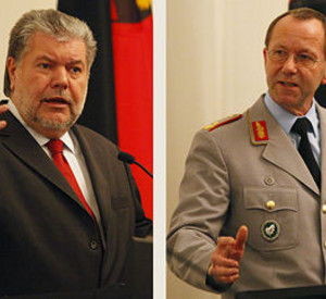Ministerpräsident Beck und Generalmajor Stelz; Bild: Bauer