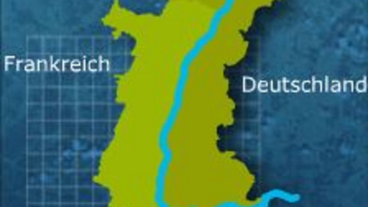 Karte der Oberrheinregion