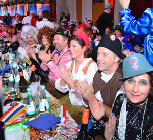 Ministerpräsidentin Malu Dreyer und Gäste bei der Fernsehfastnacht 2018